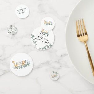 Zoo Animals Baby Shower Elephant Lion Rhino Confetti