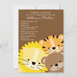 Zoo Animals Baby Shower Invitation