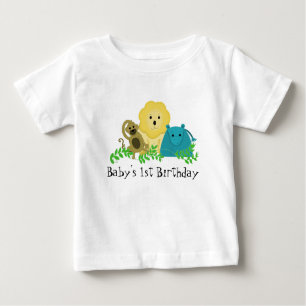Zoo Animals Baby's 1st Birthday Baby T-Shirt