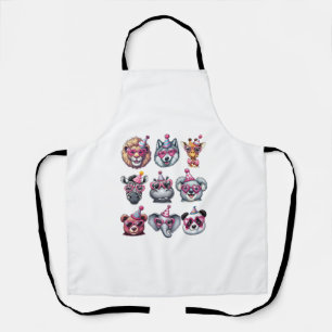 Zoo Animals Birthday Party Wildlife Lovers Boys Gi Apron