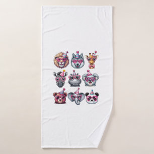 Zoo Animals Birthday Party Wildlife Lovers Boys Gi Bath Towel