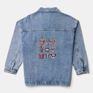 Zoo Animals Birthday Party Wildlife Lovers Boys Gi Denim Jacket