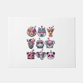 Zoo Animals Birthday Party Wildlife Lovers Boys Gi Doormat