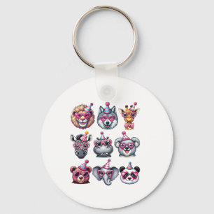 Zoo Animals Birthday Party Wildlife Lovers Boys Gi Key Ring