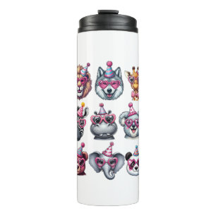 Zoo Animals Birthday Party Wildlife Lovers Boys Gi Thermal Tumbler