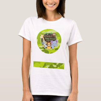 Zoo Animals; bright green camo, camouflage T-Shirt