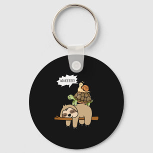 Zoo animals gift snail turtle sloth performance key ring