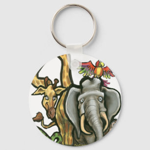 Zoo Animals Key Ring