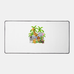 Zoo Animals Safari Wildlife Birthday Party A Day A Desk Mat