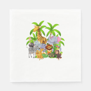 Zoo Animals Safari Wildlife Birthday Party A Day A Napkin