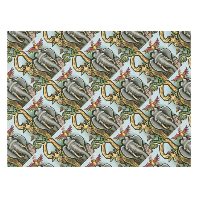 Zoo Animals Tablecloth (Front (Horizontal))