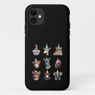 Zoo Animals Wildlife Birthday Party Cute Zoo Day iPhone 11 Case