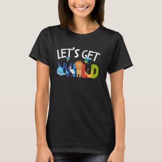 Zoo Animals Wildlife Birthday Party Let's Get Wild T-Shirt