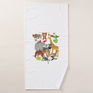 Zoo Animals Wildlife Birthday Party Zoo Day 26 Ani Bath Towel