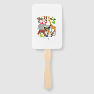 Zoo Animals Wildlife Birthday Party Zoo Day 26 Ani Hand Fan