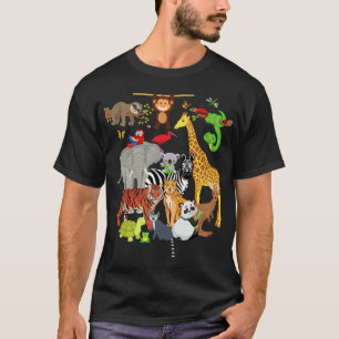Zoo Animals Wildlife Birthday Party Zoo Day 26 Ani T-Shirt