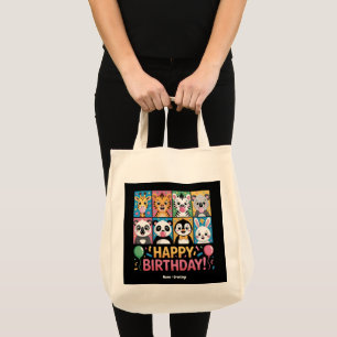 Zoo Animals Wildlife Birthday Party Zoo Day Funny Tote Bag