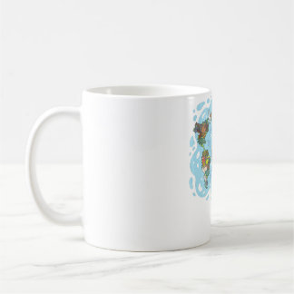 Zoo Animals World Map Planet Earth Ecological Syst Coffee Mug
