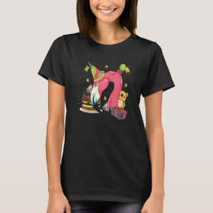 Zoo Bird Birthday Party Tropical Animal Pink Flami T-Shirt