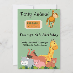 Zoo Birthday Invitation