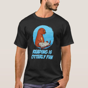 Zoo Book Animal Bookworm Sea Otter Reading T-Shirt