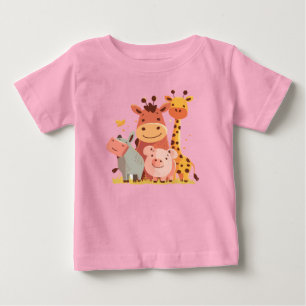 Zoo Crew Cuddles – Adorable Animal Parade Baby T-Shirt
