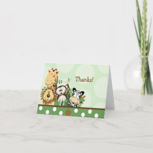 ZOO CREW Jungle Safari Folded thank you note Card