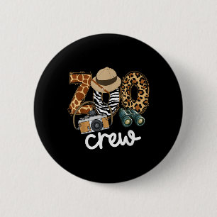 Zoo Crew Leonard Safari Animal Kingdom Zoo Keeper 6 Cm Round Badge