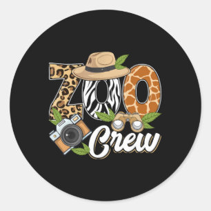 Zoo Crew Safari Animals Wildlife Animal Wild Field Classic Round Sticker