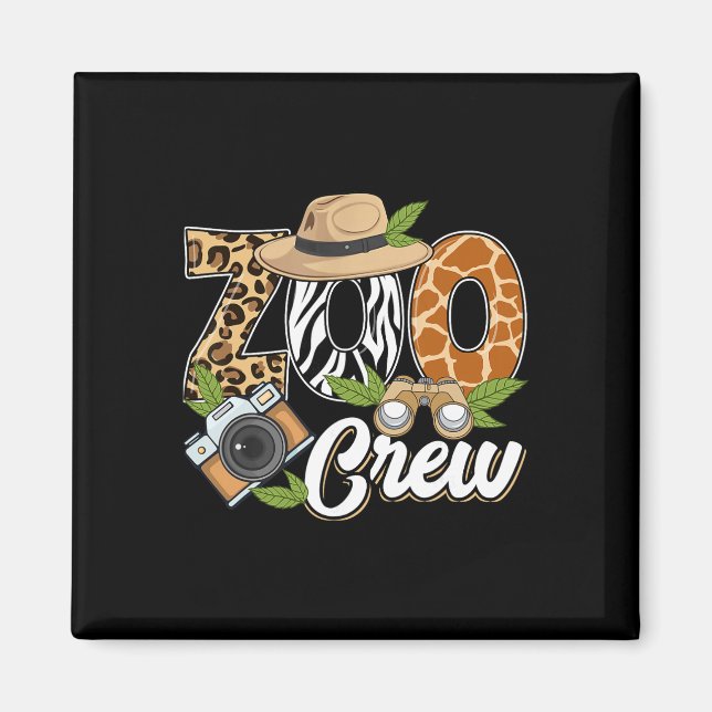 Zoo Crew Safari Animals Wildlife Animal Wild Field Magnet (Front)