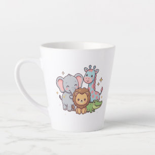 Zoo Cute Animal Kawaii Child Fun Wilds Safari Trip Latte Mug