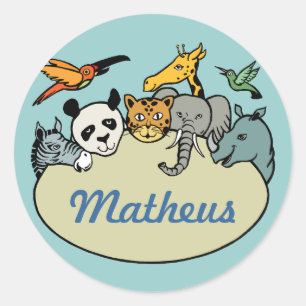 zoo family classic round sticker