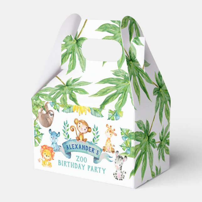 Zoo favour box, Jungle Safari party Favour Box (Back Side)