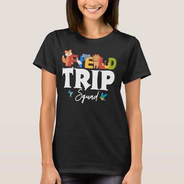 Zoo Field Trip Squad Matching Teacher Students Boy T-Shirt (Front)