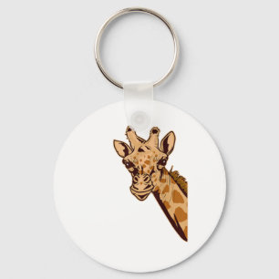 Zoo Giraffe Animal - African Savanna Zookeeper Saf Key Ring