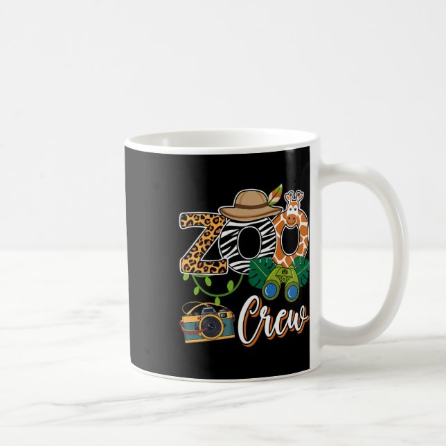 Zoo Giraffe Crew Safari Animal Zoo Keeper Kids Fie Coffee Mug (Right)