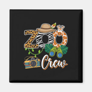 Zoo Giraffe Crew Safari Animal Zoo Keeper Kids Fie Magnet