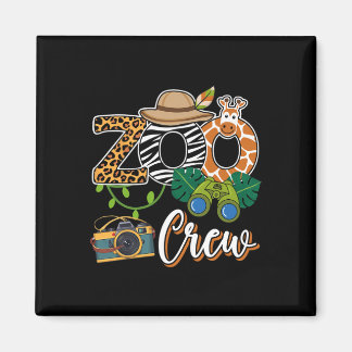 Zoo Giraffe Crew Safari Animal Zoo Keeper Kids Fie Magnet