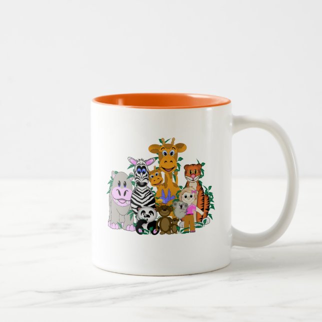 ZOO Girl Two-Tone Coffee Mug (Right)