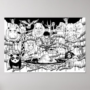 Zoo in the middle of the night. poster
