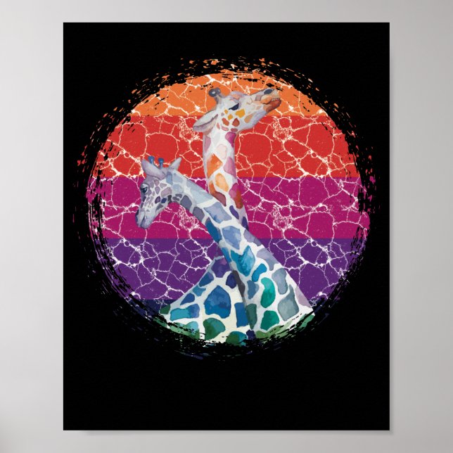 Zoo Keeper African Animal Lover Safari Sunset Poster (Front)