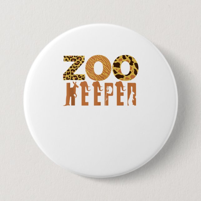 Zoo Keeper Animal Love Art Jungle Safari Exp 7.5 Cm Round Badge (Front)