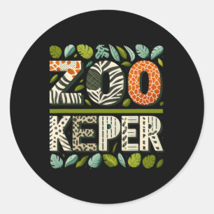 Zoo Keeper Costume Adult Halloween Party Safari Zo Classic Round Sticker