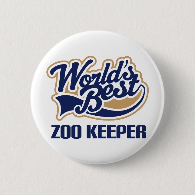 Zoo Keeper Gift 6 Cm Round Badge (Front)