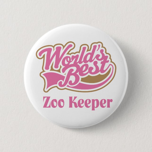 Zoo Keeper Gift 6 Cm Round Badge (Front)