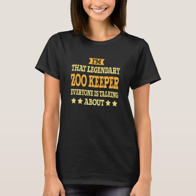 Zoo Keeper Job Title Employee Funny Worker Zoo Kee T-Shirt (Front)