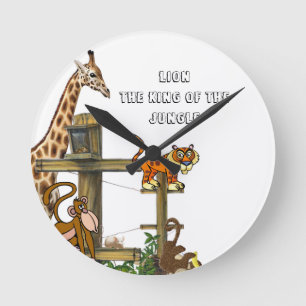 Zoo Lion The King of The Jungle Clock