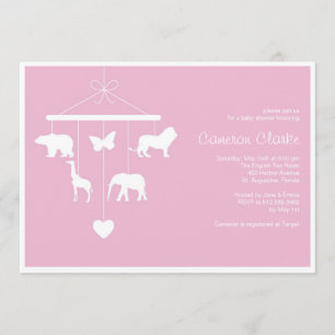 Zoo Mobile Baby Shower Invitation