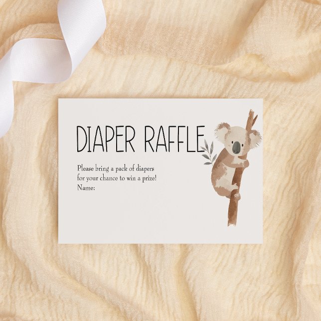 Zoo Nursery Animals Baby Shower Diaper Raffle Card (Creator Uploaded)