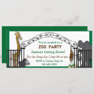 Zoo Party Invitation